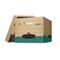 Bankers Box R-Kive Storage Box, Letter/Legal, Locking Lift-off Lid, Kraft/Green, 12/Carton FEL12775