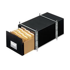 Bankers Box StaxOnSteel Storage Box Drawer, Letter, Steel Frame, Black, 6/Carton FEL00511