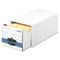 Bankers Box Stor/Drawer Steel Plus Storage Box, Wire, 5 x 8, White/Blue, 12/Ctn FEL00306