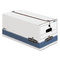 Bankers Box Stor/File Storage Box, Letter, String and Button, White, 4/Carton FEL0070403