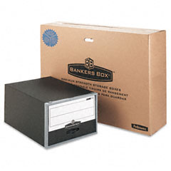 Bankers Box Super Stor/Drawer File Storage Box, Legal, Steel/Plastic, Black/White, 6/Carton FEL00372