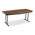 Barricks Economy Conference Folding Table, Boat, 72w x 36d x 30h, Walnut BRKECT366WA