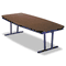 Barricks Economy Conference Folding Table, Boat, 96w x 36d x 30h, Walnut BRKECT368WA