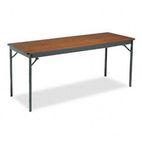 Barricks Special Size Folding Table, Rectangular, 72w x 24d x 30h, Walnut BRKCL2472WA