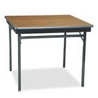 Barricks Special Size Folding Table, Square, 36w x 36d x 30h, Walnut BRKCL36WA