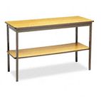 Barricks Utility Table, Rectangular, 48w x 18d x 30h, Oak BRKUTS1848LQ