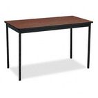 Barricks Utility Table, Rectangular, 48w x 24d x 30h, Walnut BRKUT244830WA