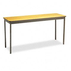 Barricks Utility Table, Rectangular, 60w x 18d x 30h, Oak BRKUT1860LQ