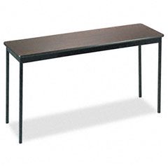 Barricks Utility Table, Rectangular, 60w x 18d x 30h, Walnut BRKUT1860WA