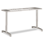 basyx Adjustable T-Leg Base, 24w x 25h, Silver BSXBTA72X