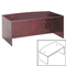 basyx BW Veneer Series Bow Front Desk Shell, 72w x 42w x 29h, Mahogany BSXBW2111NN