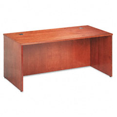 basyx BW Veneer Series Rectangular Desk Shell, 66w x 30w x 29h, Bourbon Cherry BSXBW2102HH