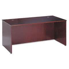 basyx BW Veneer Series Rectangular Desk Shell, 66w x 30w x 29h, Mahogany BSXBW2102NN
