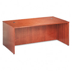 basyx BW Veneer Series Rectangular Desk Shell, 72w x 36w x 29h, Bourbon Cherry BSXBW2101HH