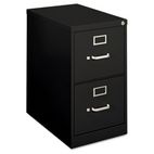 basyx H410 Series Two-Drawer Locking Vertical File, 15w x 22d x 26-1/16h, Black BSXH412PP