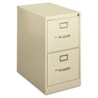 basyx H410 Series Two-Drawer Locking Vertical File, 15w x 22d x 26-1/16h, Putty BSXH412PL