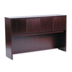 basyx Laminate Hutch With Four Doors, 60w x 14-5/8d x 37-1/8h, Mahogany BSXBL2183NN