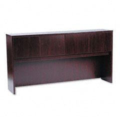 basyx Laminate Hutch With Four Doors, 72w x 14-5/8d x 37-1/8h, Mahogany BSXBL2180NN