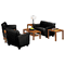 basyx Tailored Leather Reception Two-Cushion Loveseat, 53-1/2w x 28-3/4d x 32h, Black BSXVL872ST11
