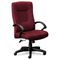 basyx VL441 Series Hi-Back Executive Chair w/Burgundy Fabric, Black Frame, 5-Star Base BSXVL441VC62