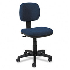 basyx VL610 Series Swivel Task Chair, Navy Fabric/Black Frame BSXVL610VA90T