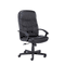 basyx VL641 Leather High-Back Swivel/Tilt Chair, Metal, 25-3/4w x 28-1/2d x 47h, Black BSXVL641ST11