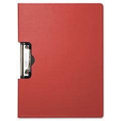Baumgartens Portfolio Clipboard With Low-Profile Clip, 1/2" Capacity, 11 x 8 1/2, Red BAU61642