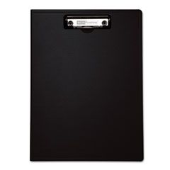 Baumgartens Portfolio Clipboard With Low-Profile Clip, 1/2" Capacity, 8 1/2 x 11, Black BAU61634