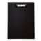 Baumgartens Portfolio Clipboard With Low-Profile Clip, 1/2" Capacity, 8 1/2 x 11, Black BAU61634