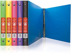 BAZIC 1" Swirl Poly 3-Ring Binder w/ Pocket