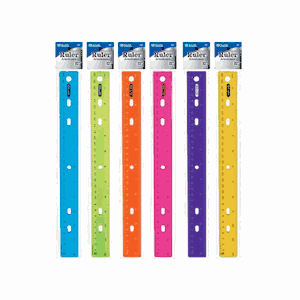BAZIC 12" (30cm) Jeweltones Color Ruler box pack 24