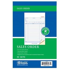 BAZIC 50 Sets 5 9/16 x 8 7/16 2-Part Carbonless Sales Order, Box Pack of 12 by Bazic