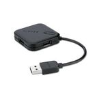 Belkin 4-Port Ultra-Mini USB Hub, Silver BLKF5U407TT