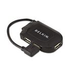 Belkin Four-Port USB 1.1 Pocket Hub w/12MBps Speed, Black BLKF5U045P
