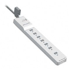 Belkin Home Series SurgeMaster Surge Protector, 7 Outlets, 12ft Cord BLKBE10720012
