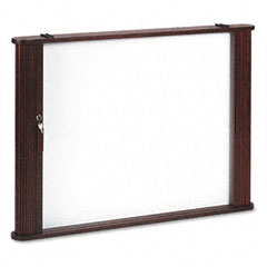 Best-Rite Conference Room Cabinet, Magnetic Dry Erase Board, 44 x 4 x 32, Mahogany BLT28060
