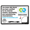 Best-Rite Green Rite Dry Erase Board, 36 x 24, White, Black Frame BLTE2H2PBT1
