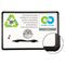 Best-Rite Green Rite Dry Erase Board, 72 x 48, White, Black Frame BLTE2H2PGT1