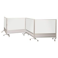 Best-Rite Mobile Double-Sided Marker Divider, 6 ft. x 6 ft., Aluminum Frame BLT74764