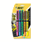 BIC Brite Liner Grip Highlighter, Chisel Tip, Fluorescent Colors, 5/Set BICGBLP51ASST