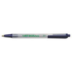 BIC Ecolutions Clic Stic Ballpoint Retractable Pen, Blue Ink, Medium, Dozen BICCSEM11BE