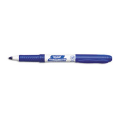 BIC Great Erase Grip Dry Erase Markers, Fine Point, Blue, Dozen BICGDE11BE