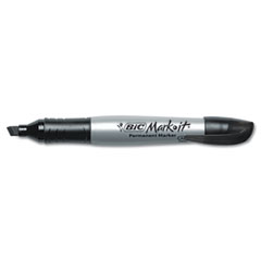 BIC Mark-It Permanent Marker, Chisel Tip, Tuxedo Black, Dozen BICGPMM11BK