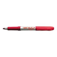 BIC Mark-It Permanent Markers, Fine Point, Rambunctious Red, Dozen BICGPM11RD