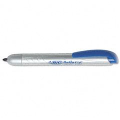 BIC Mark-it Retractable Permanent Marker, Blue, Dozen BICPMR11BE