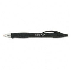 BIC Pro+ Ballpoint Retractable Pen, Black Ink, Medium, Dozen BICBP11BK