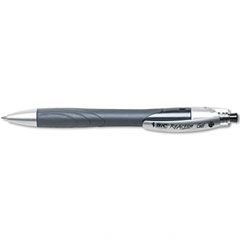 BIC Reaction Roller Ball Retractable Gel Pen, Black Ink, Medium BICRCPG11BK
