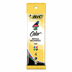 BIC Refill for 4-Color Retractable Ballpoint, Fine, BLK, BE, GN, Red Ink, 4/Pack BICFRM41