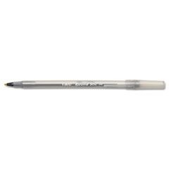 BIC Round Stic Ballpoint Stick Pen, Black Ink, Medium, Dozen BICGSM11BK