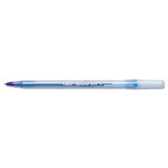 BIC Round Stic Ballpoint Stick Pen Blue Ink, Fine, Dozen BICGSF11BE